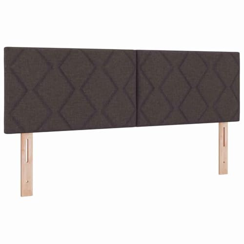 vidaXL Fabric Headboard Other with Headboard Dark brown 144 cm Fabric, Adjustable, Stylish Space-Saving Design for Contemporary Bedroom Furniture