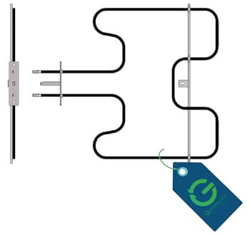 G GRIMALDI Resistenza Superiore Forno 1500W compatibile ARISTON INDESIT HOTPOINT | Elemento Cielo per Forni Elettrici da Incasso | Ricambio 481011111740 C00519085 481011035379 C00517600