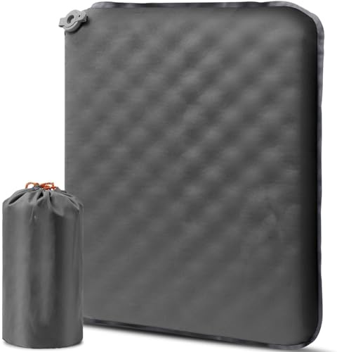 KOSLEOW Coussin Gonflable Auto et Avion, Coussin de Voyage Gonflable Portable Imperméable, pour Camping, Randonnée, Stade, Bureau et Extérieur, 43x33 cm