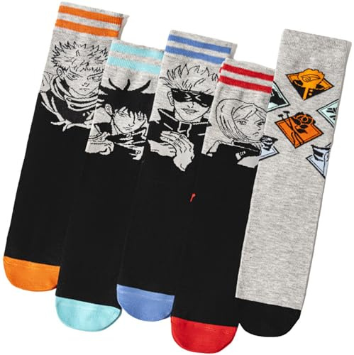 Satdflie Anime Charaktere Baumwolle Socken Gojo Satoru Unisex Mid-Calf Casual Socken gedruckt weiche Weihnachten bequem
