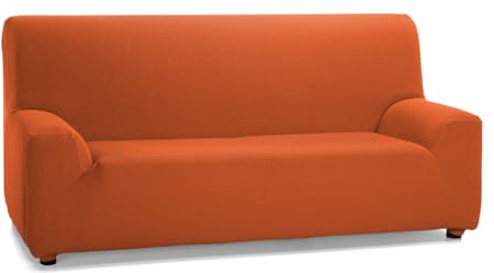 ECOMMERC3 Sofaüberwurf für 2 Sitzer - Farbe Orange - rutschfest und super verstellbar, 100% Made in Spain