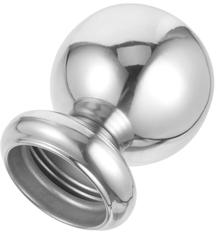 Zaunpfostenaufsatz Kugelkopf aus Edelstahl 38mm Silber | Gartendeko mit Kugel, Zaundekorationen für Draußen Am Zaun, Elegante Kurve mit Feiner Verarbeitung