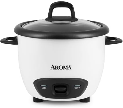 Aroma Housewares 6-Cup (Cooked) (3-Cup UNCOOKED) Pot-Style Rice Cooker (ARC-743G)