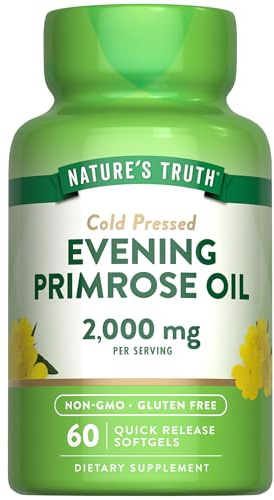 Nature's Truth Evening Primrose Oil Softgels | Cold Pressed | Non-GMO & Gluten Free Supplement