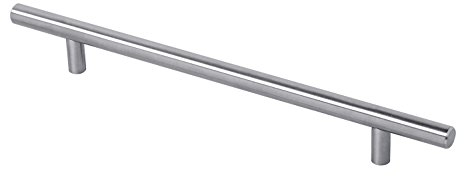 Gedotec Maniglia mobili ringhiera in acciaio inox Ø 12 mm - Luna | Armadio BA 640 mm | Acciaio inossidabile spazzolato | Maniglia cucina per ante e cassetti - maniglia rotonda con viti - 1 pezzo