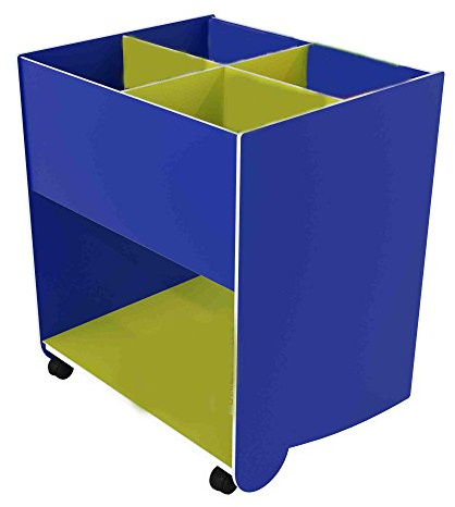 Paperflow Schulbuchkasten Kunststoff groß blau/gelbgrün