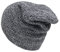 Oblique Unique® XXL Long Slouch Beanie Strickmütze Wintermütze Lang Mütze Mützen Oversized (Schwarz-Weiß)