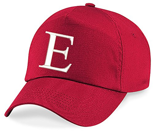 4sold Unisex Jungen Bindemütze Babymütze UV 200 Mütze Kleinkindmütze Mädchen Kinder Hut Kinder Kappe Alphabet A-Z Rot