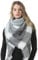 MAKFORT Damen Herbst Winter Schal Imitation Kaschmir Kariert Deckenschal 140 * 140cm Grau