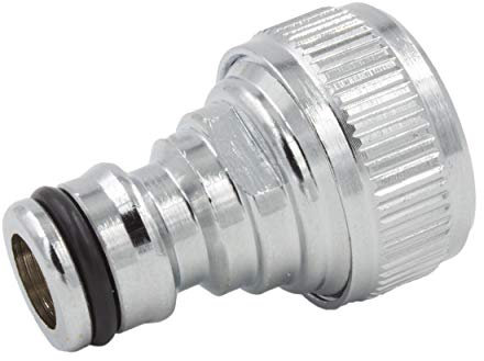 SpiceFlow Anschlussstück | Chrom/Messing | 1/2 Zoll | 1/2 Zoll Gardena kompatibel