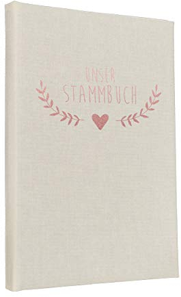 Hochzeitideal – Stammbuch der Familie Boho Creme - 21,0 cm x 15,0 cm - Buchbinderleinen Stammbuch Hochzeit - Familienbuch Standesamt mit 6-Fach Ringmechanik für Urkunden mit Behördenlochung