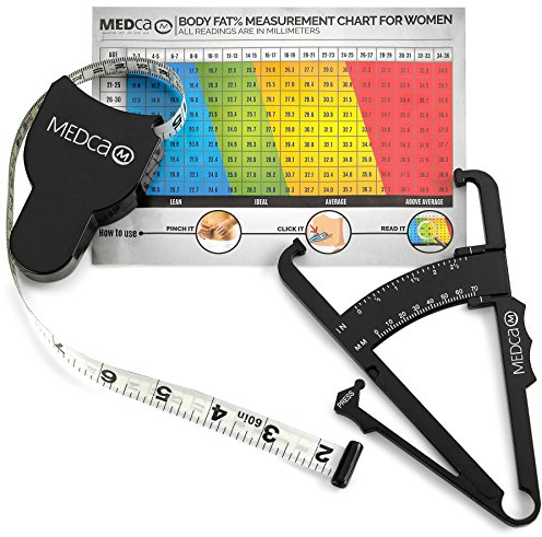 Pied à coulisse et ruban de mesure pour le corps - Pied à coulisse et bande de graisse corporelle Outil de mesure pour mesurer avec précision le BMI Pliage Fitness et perte de poids - Nouveau design