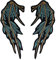 Embroidery Wings Patches Clothes Badge Iron on Punk Biker Fabric Applique Garment Accessories 1 Pair