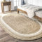 nuLOOM Rikki Teppich, geflochten, Jute, 91 x 152 cm, oval, cremefarben