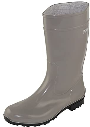 Regenliebe Damen Gummistiefel de Störtregen Regenstiefel Langschaft, Farbe:silbergrau, Größe:39 EU