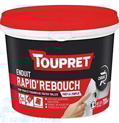 Toupret Enduit De Rebouchage Rapid'rebouch En Pâte Allégé 700 Ml