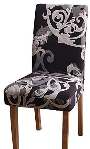 Layack Stuhlhussen 6er Set Elastische Moderne Beschützer Stuhlhussen, Abnehmbarer Waschbarer Stühle Schutz Dekoration Stuhlbezug für Esszimmer, Hotel, Bankett, Hochzeit, Partys Deko