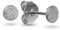 Beate Stohr - Ohrringe Silber 925, echte Handmade Ohrstecker rund 4mm Eis-Matt, für Damen, Herren, Mädchen