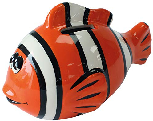 Crockery Critters Spardose - Clownfisch von Deluxebase. Süße tierförmige Neuheitssparbank für Kinder und Erwachsene