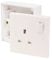 Axiom 13A Single One Gang Switched Socket & Premium Single Surface Mount 25mm Pattress Box 1 Gang Set Electrical Switch - Concealing Screw Caps Included
