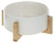 Hogar y Mas ENSALADERA DE CERÁMICA Blanca Nordic con Soporte 11,2X28