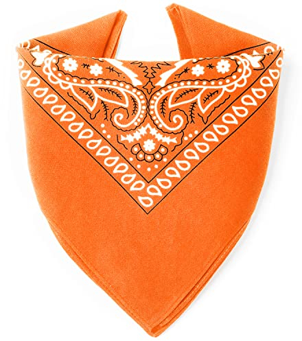 Karl Loven Bandana 100% Baumwolle Premium-Qualität für Damen Herren Halstuch Kopftuch original Paisley Muster Headwear Haar Schal Ansatz Handgelenk Kopf Biker