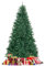 GYMAX 225 cm künstlicher Weihnachtsbaum, Tannenbaum, Kunstbaum mit 2254 PVC-Astspitzen & klappbare Metallständer, Christbaum für Zuhause, Büro & Geschäfte, Grün