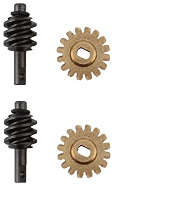 YZSM RC-Autozubehör Für Axial SCX24 1/24 RC Crawler Auto Upgrade Teile 2 Satz Stahl Messing Vorderachse Hinterachsgetriebe Overdrive Differentialgetriebe