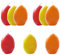 AUSWAHL Farbe + Menge - Eikerzen Dekoeier Kerze Osterei Eierkerzen farbig sortiert 4,5 x 6,5 cm - hier: 9 Stück [rot, gelb, orange]