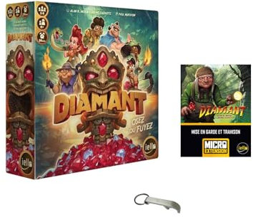 Set Diamant Neue Edition + Micro Erweiterung Warnung und Verrat + 1 Flaschenöffner Blumie