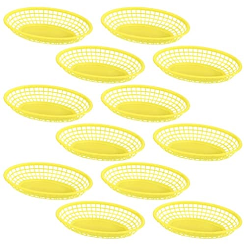 Alipis 12pcs Storage Baskets Reusable Serving Baskets Fruit Bread Desserts Snacks KTV Party BBQ Picnic