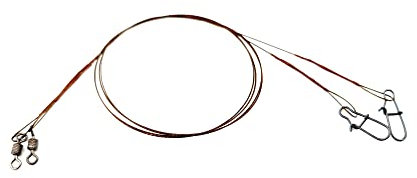 Stahlvorfächer 1x7 40cm 10kg mit Wirbel und Karabiner für Angeln auf Hecht Zander Wels