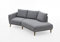 ATLANTIC home collection Polsterecke Elvis, im skandinavischen Stil, 220/127/91 cm, offenes Ende Rechts, Hellgrau