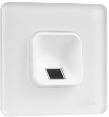 EKEY 203703 xLine Fingerprintset (Fingerprint Weiß, Glasrahmen Weiß, Controller), Biometrische Zutrittslösung zur Unterputzmontage, 0,4 W, 12-24 V, Weißer Fingerprint