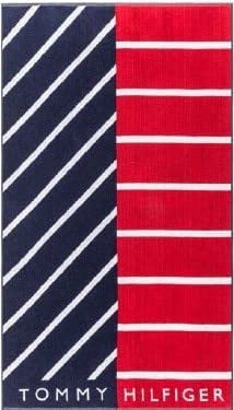 Tommy Hilfiger, Captain Strandtuch Maxi Frottee aus reiner Chenille-Baumwolle 90 x 160 cm
