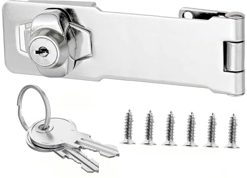 Litensh Cadenas à loquet en placard avec clés identiques, verrou de tiroir, d'armoire, armoire fermeture à clé de placard, moraillon de verrouillage,de boîte aux lettres (3 Inch)