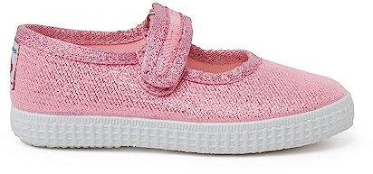 Pisamonas Ballerine con Cinturino Glitter Chiusura A Strappo Misurare 31 Colore Rosa