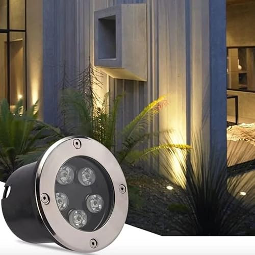 Partenopea® Faretto a led segnapasso calpestabile da esterno viali sentieri giardino IP65 da incasso a terra (5W luce bianca naturale 4000K)