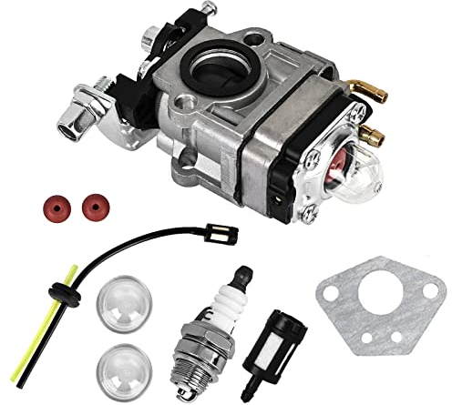Nizirioo Motor Vergaser mit Benzinschlauch: Motor Vergaser mit Dichtung, Schlauch, Zündkerze und Benzinfilter für GX35 52cc 49cc 43cc 40cc Benzin Motorsense Heckenscher Freischneider
