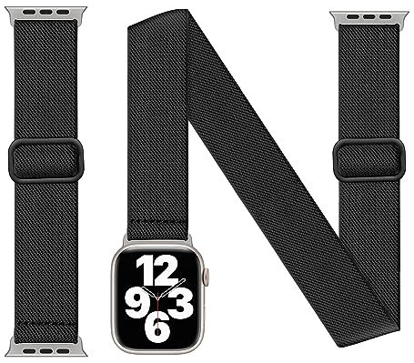 Ankle/Arm and WristBand Compatible with Apple Watch Band 38mm 40mm 41mm for Women Men, Stretchable Band Adjustable Bracelets for iWatch Series 8 7 6 5 4 3 2 1 SE heise