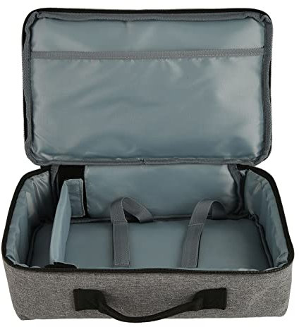 Projektortasche mit Aufbewahrungstaschen für Zubehör, Kompatibel mit den Meisten Gängigen Projektoren, Robustes Nylon, Mittlere Größe