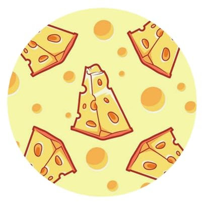 Käse, runder magnetischer Kühlschrankaufkleber, Acryl-Kühlschrankmagnete, Möbeldekoration, 1 Stück