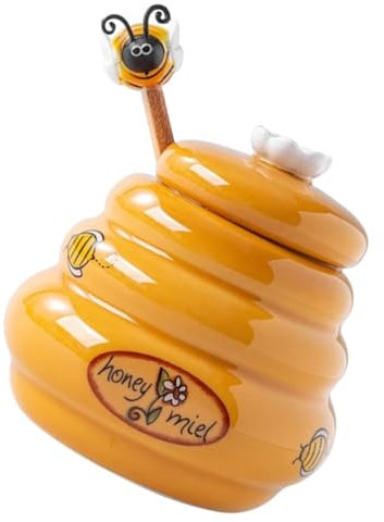 ABOOFAN Pot Distributeur De Miel Avec Couvercle Et Distributeur De Miel 140 Ml Récipient À Miel Avec Couvercle Pour