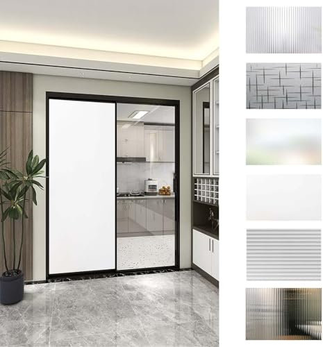 Vinilo Ventana Privacidad 40 x 100 cm Removible, sin Pegamento, Anti UV, Vinilos para Cristales Opaco No Adhesivo Laminas para Puertas/Cristal/Bano/Cocina, Blanco Mate