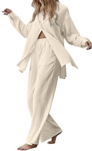 Tuta Ginnastica Donna - Completa Sportiva Tinta Unita Completi Sportivi 2 Pezzi Tute Casa Cotone Completo Manica Lunga Taglie Forti Tuta da Ginnastica per Jogging Correre Fitness