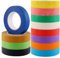 OdiuK 12 Rollen Kreppband Bunt, 15m x 23mm Masking Tape Bunt Malerkrepp DIY Abklebeband Maler Regenbogen Klebeband Set, Dekorative Washi Tape für Weihnachten Kunst Wandbilder Geschenke Verpackung