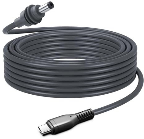KFD Starlink Mini USB C to DC Power Cable, 13FT/4M Portable USB Type-C Input to DC Male Output Power Lead for Starlink Mini,Work on 65W 100W 20V USB C PD Charger Waterproof Extension Cable Accessories