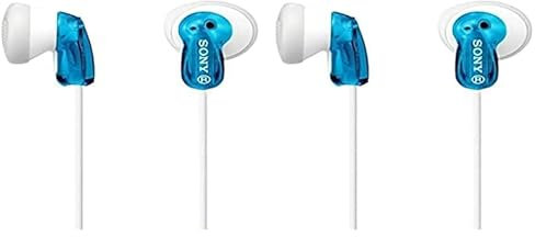 Sony Mdre9Lpl - Auriculares de Botón, Blanco y Azul, 5 (Paquete de 2)