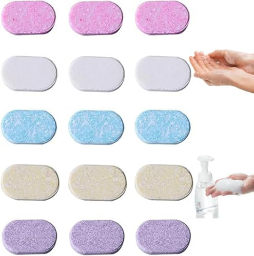 Foaming Hand Soap, Environmentally Friendly Sustainable Foaming Hand Wash Refill Foam Soap Handwash Effervescent Tablets Variety Fragrance Pack for Bathroom, Kitchen, Office, Gym (5 Scents)