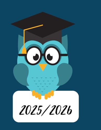 24/25 A4 Week To View Wise Owl Academic Diary With Weekly Affirmations: 13 Month Weekly School Planner With Timetable And Conversion Charts